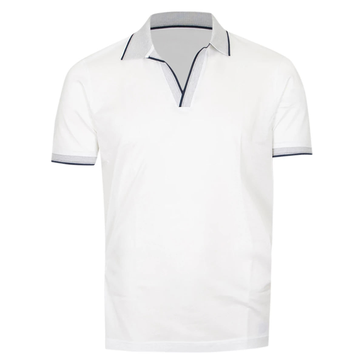 Gran Sasso Polo wit met blauwe accenten