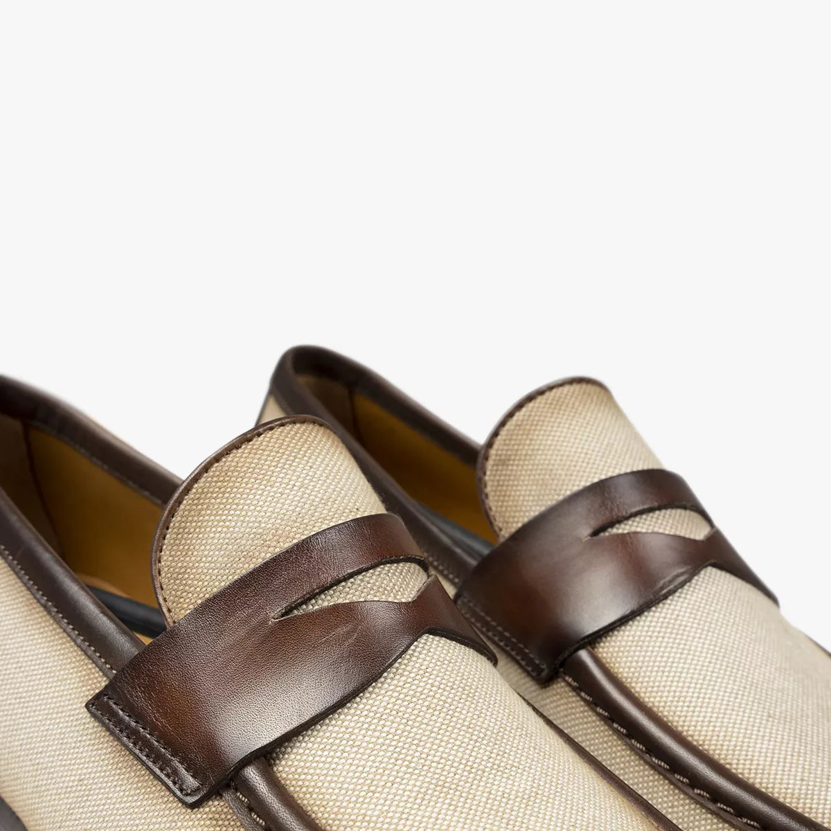 Magnanni Loafer Beige | Canvas & Leer