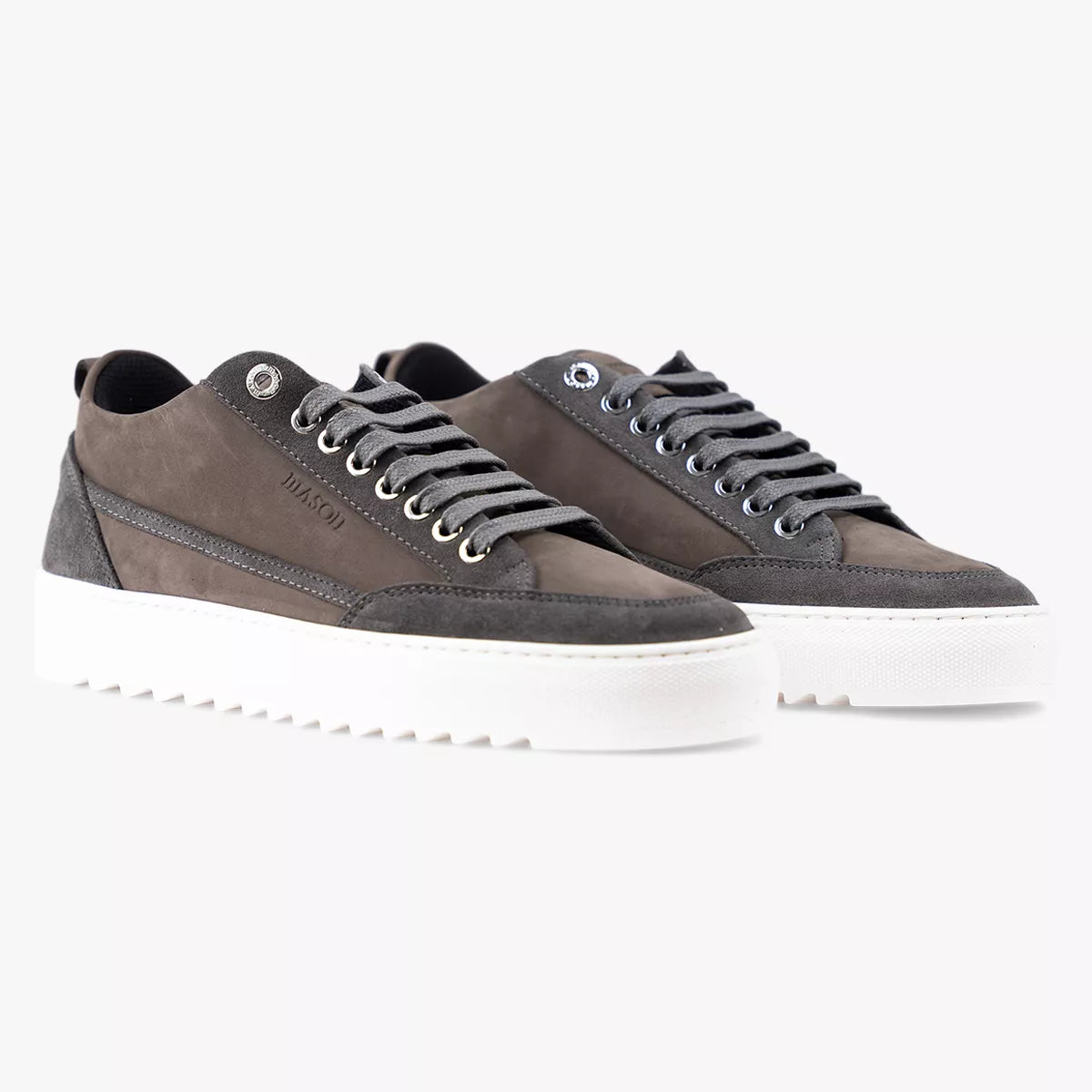 Mason Garments Sneaker grijs met bruin | TIA