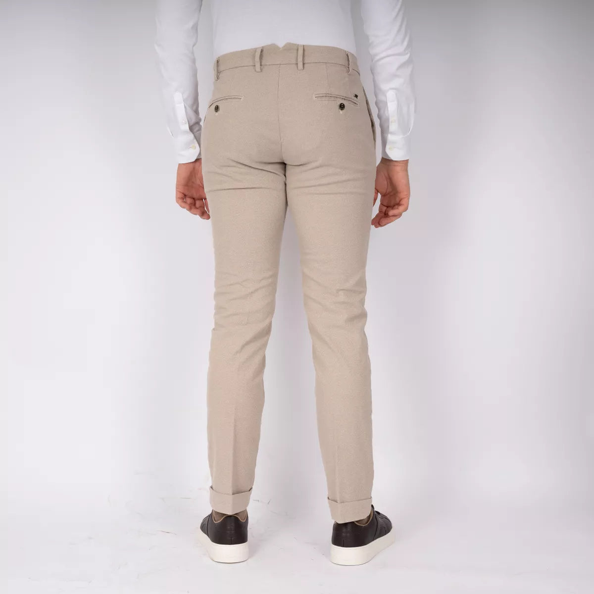 Mason's Chino Beige met Bandplooi | Genova