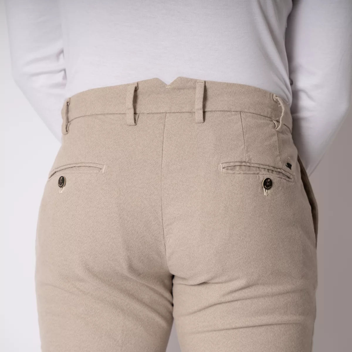 Mason's Chino Beige met Bandplooi | Genova