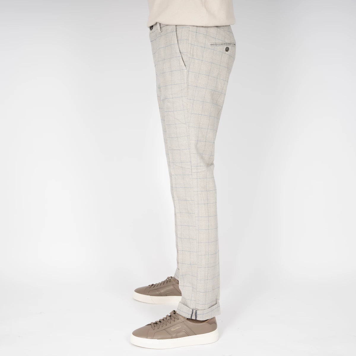 Mason's Pantalon grijs geruit | Torino