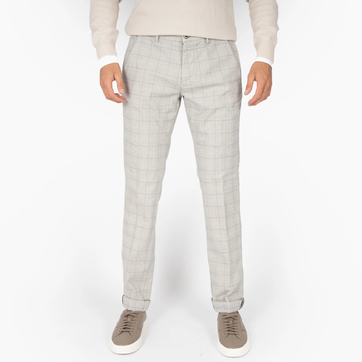 Mason's Pantalon grijs geruit | Torino