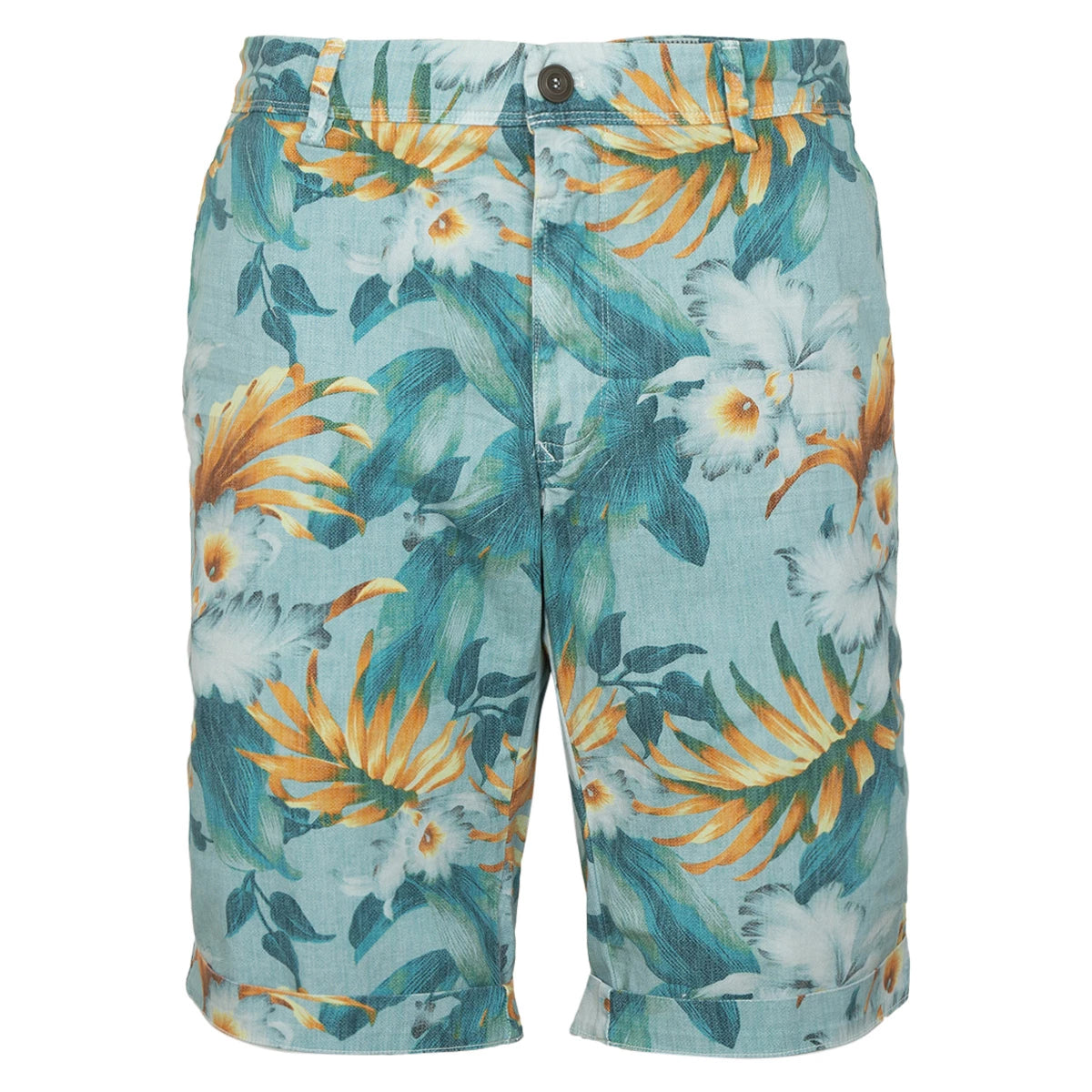 Mason's Short blauw met tropische print