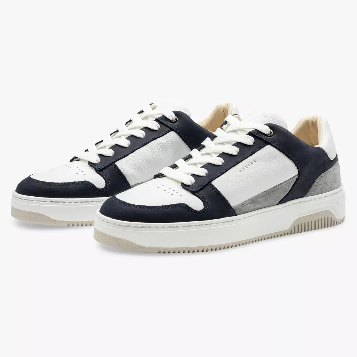 Nubikk Sneaker Wit met Blauw | Basket Court