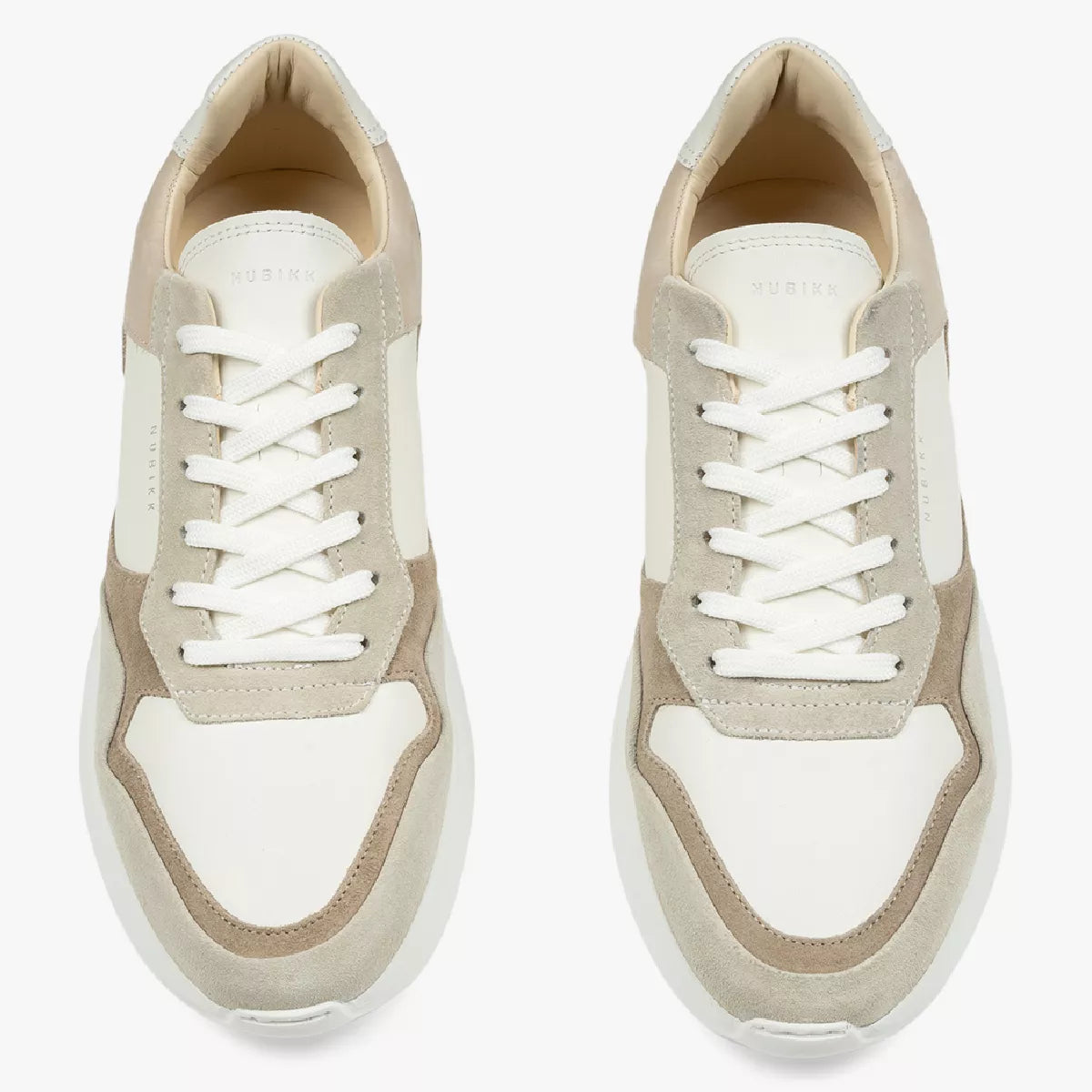 Nubikk Sneakers Wit met Beige | Rocky Road Wave