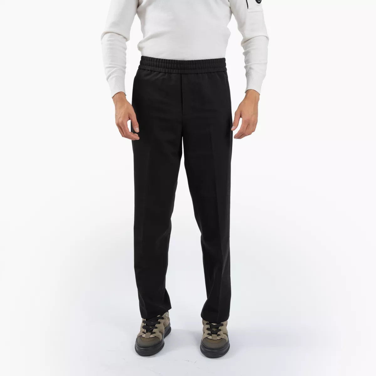 Olaf Broek Zwart | Elasticated Pants