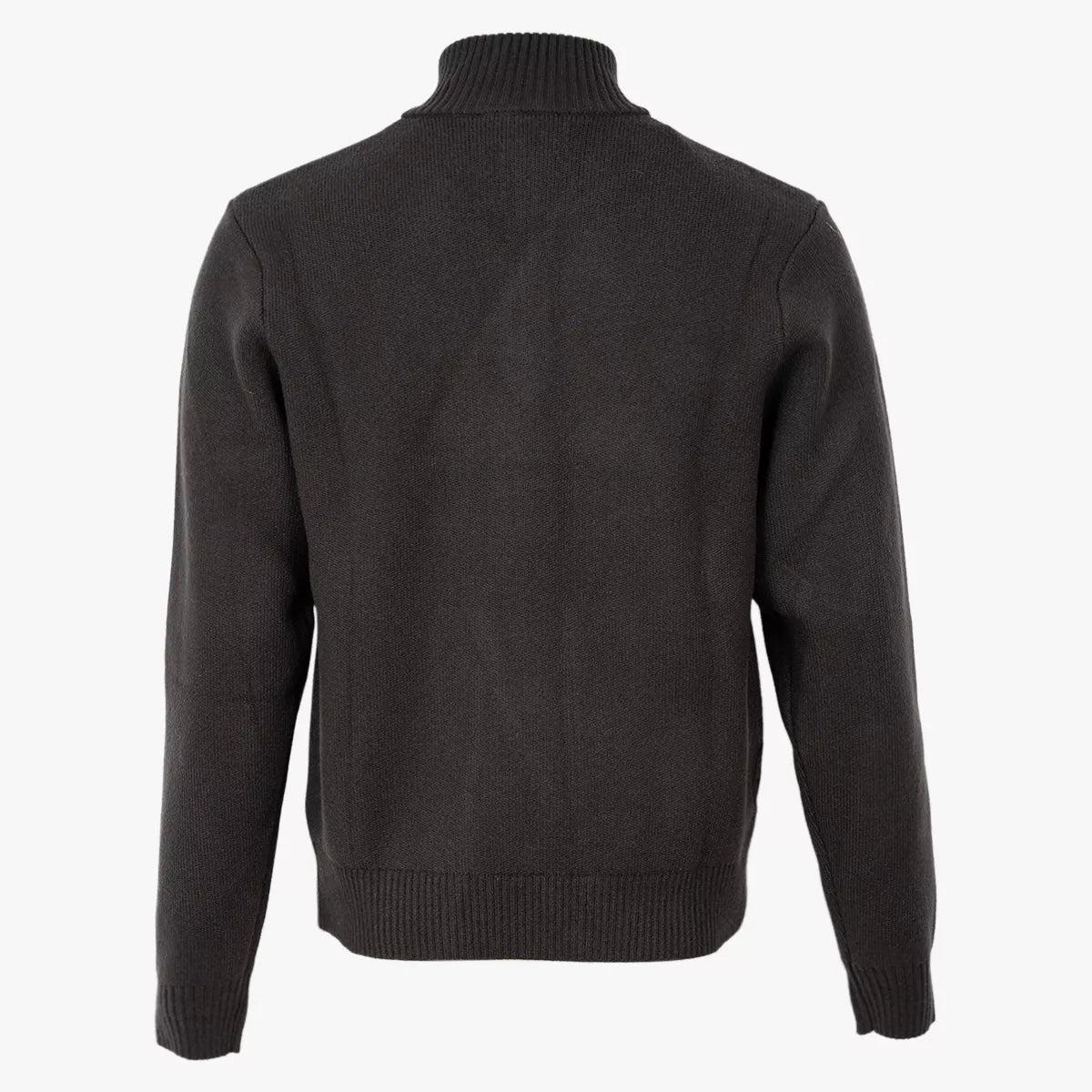 Olaf Gebreide Trui met Rits Grijs | Knitted Drift Mock Neck