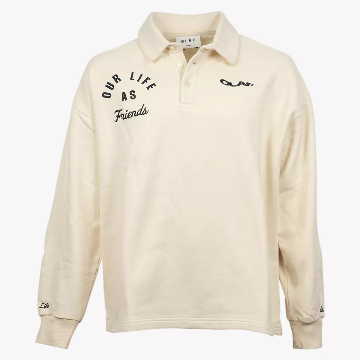 Olaf Polo Sweater Creme | Varsity Polo Sweater