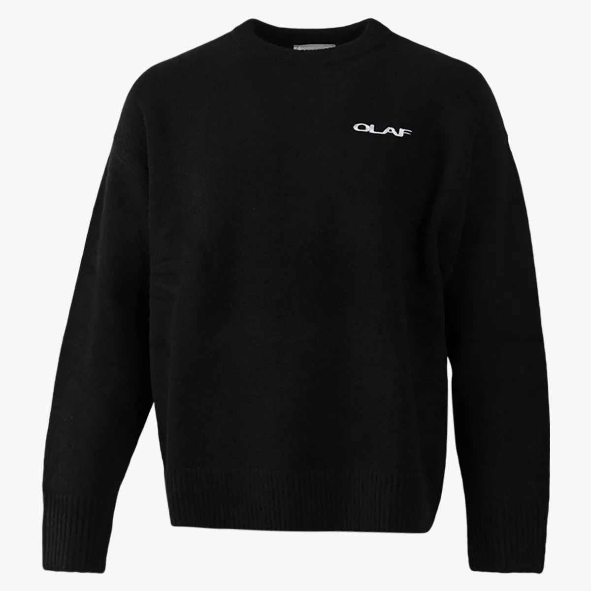 Olaf Trui zwart | Drift Knitted Crewneck