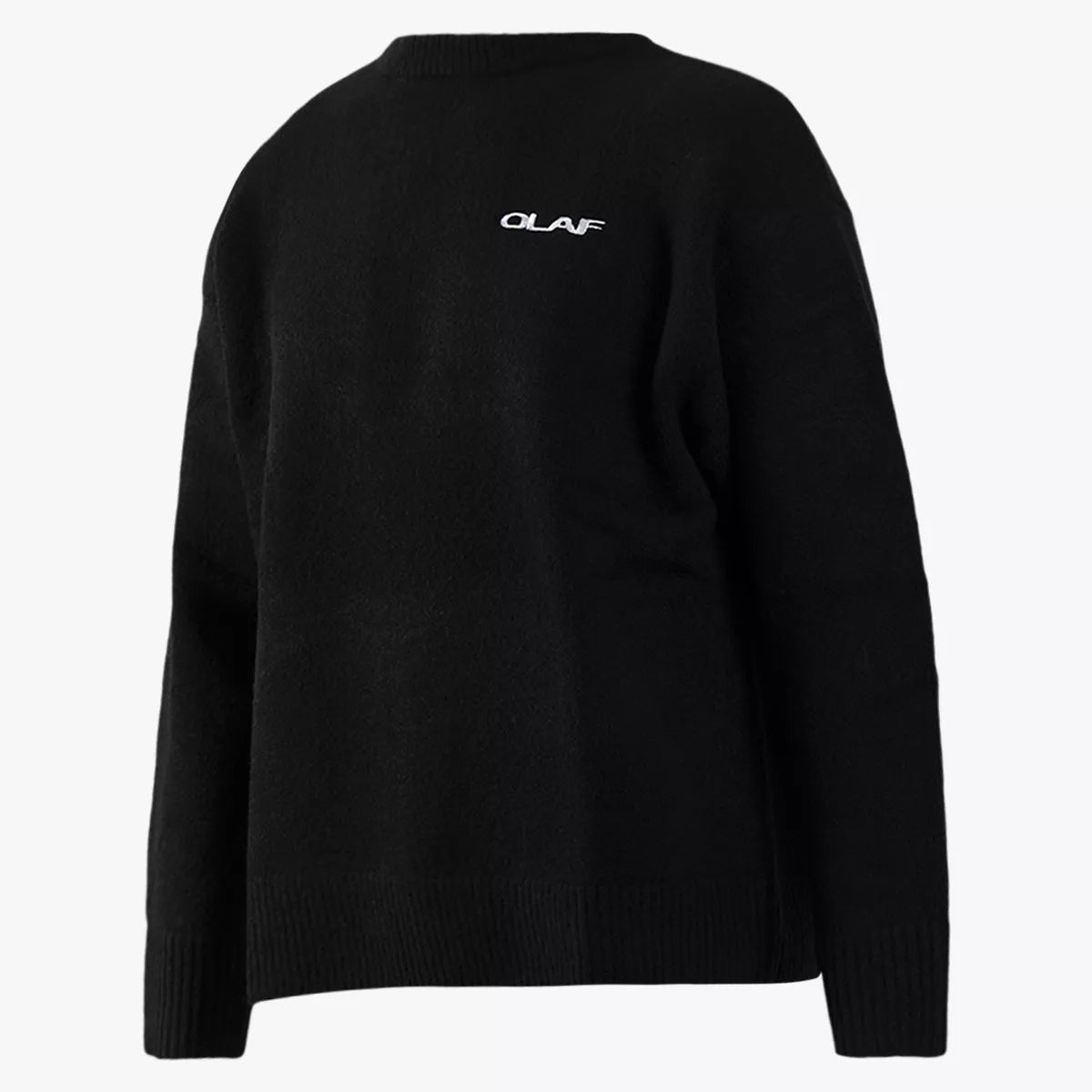 Olaf Trui zwart | Drift Knitted Crewneck