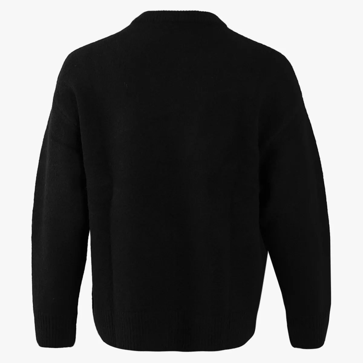 Olaf Trui zwart | Drift Knitted Crewneck