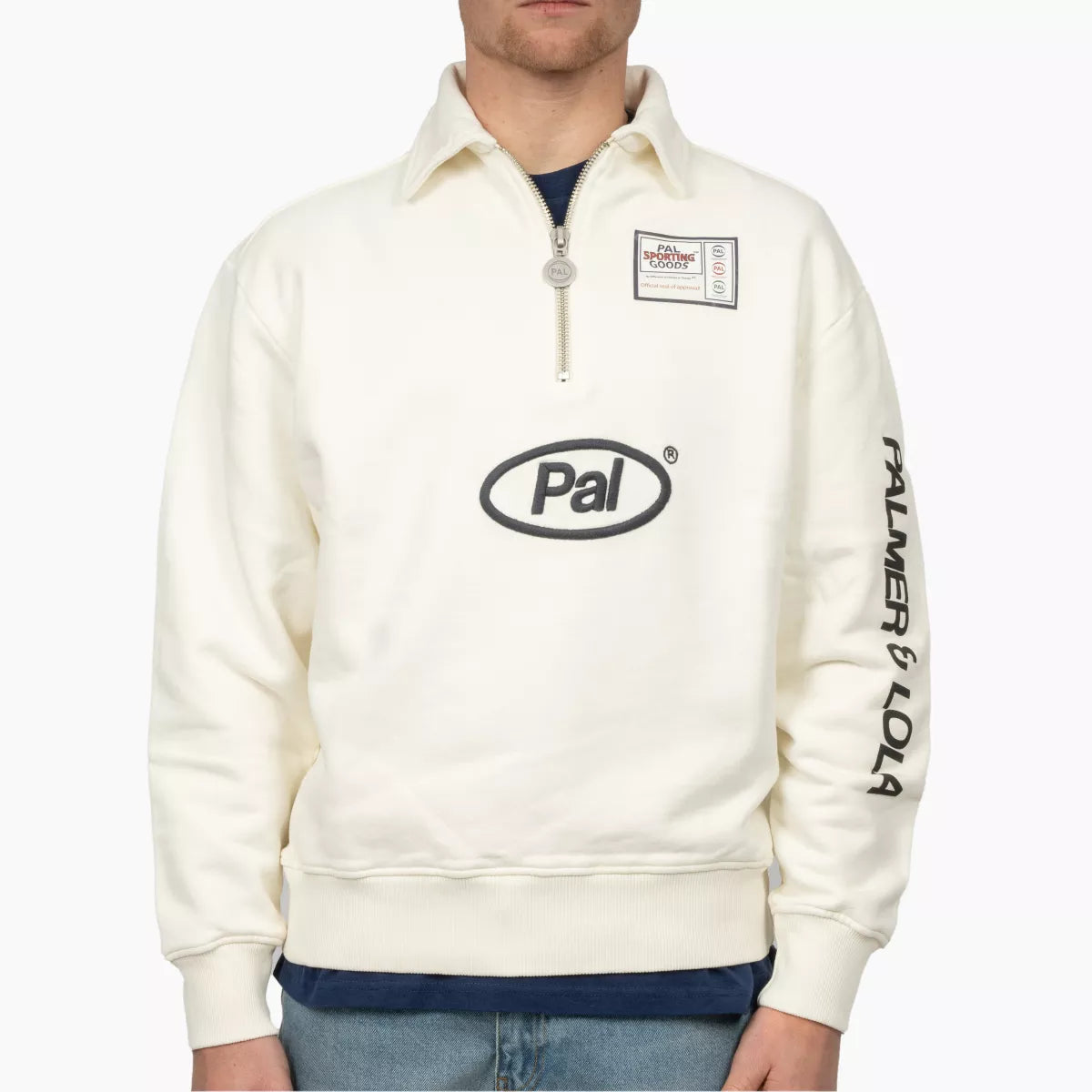 Pal Sporting Goods Sweater met Rits Off-White | Collection Half Zip