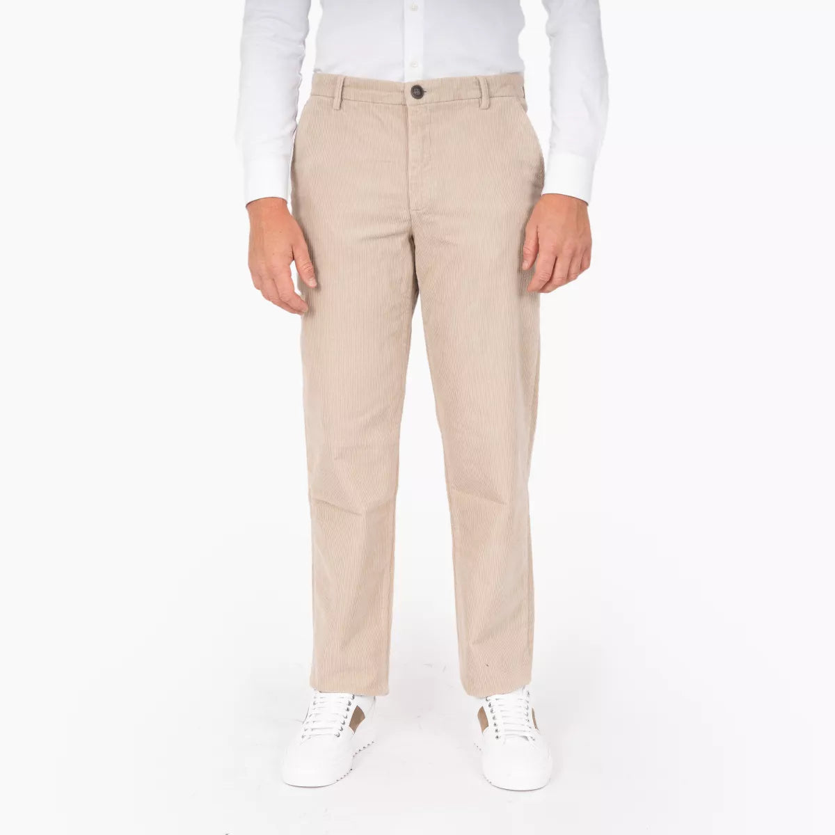 Plain Pantalon Corduroy Beige | LucasPL