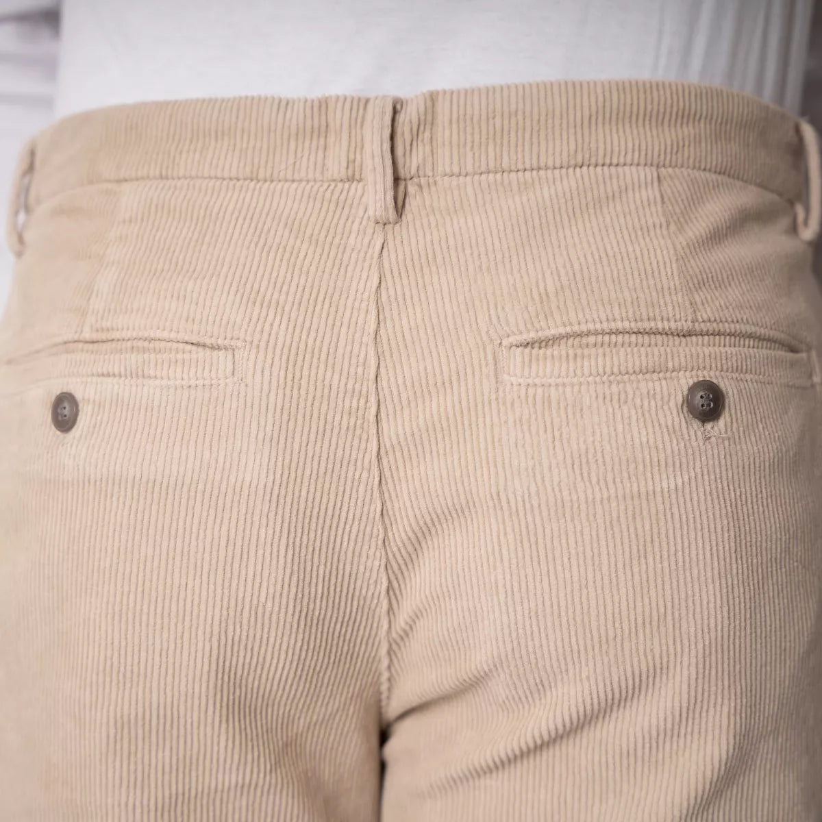 Plain Pantalon Corduroy Beige | LucasPL