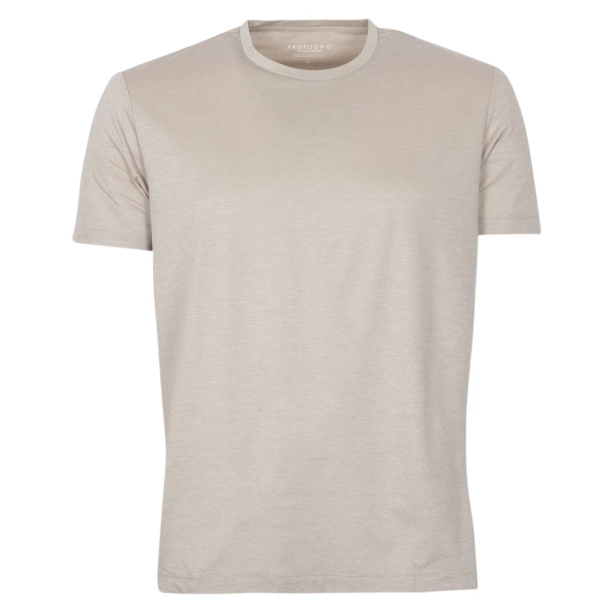 Profuomo T-shirt beige | Japanese knitted