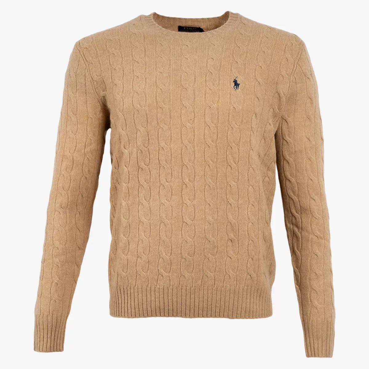 Ralph Lauren Gebreide Kabeltrui Camel