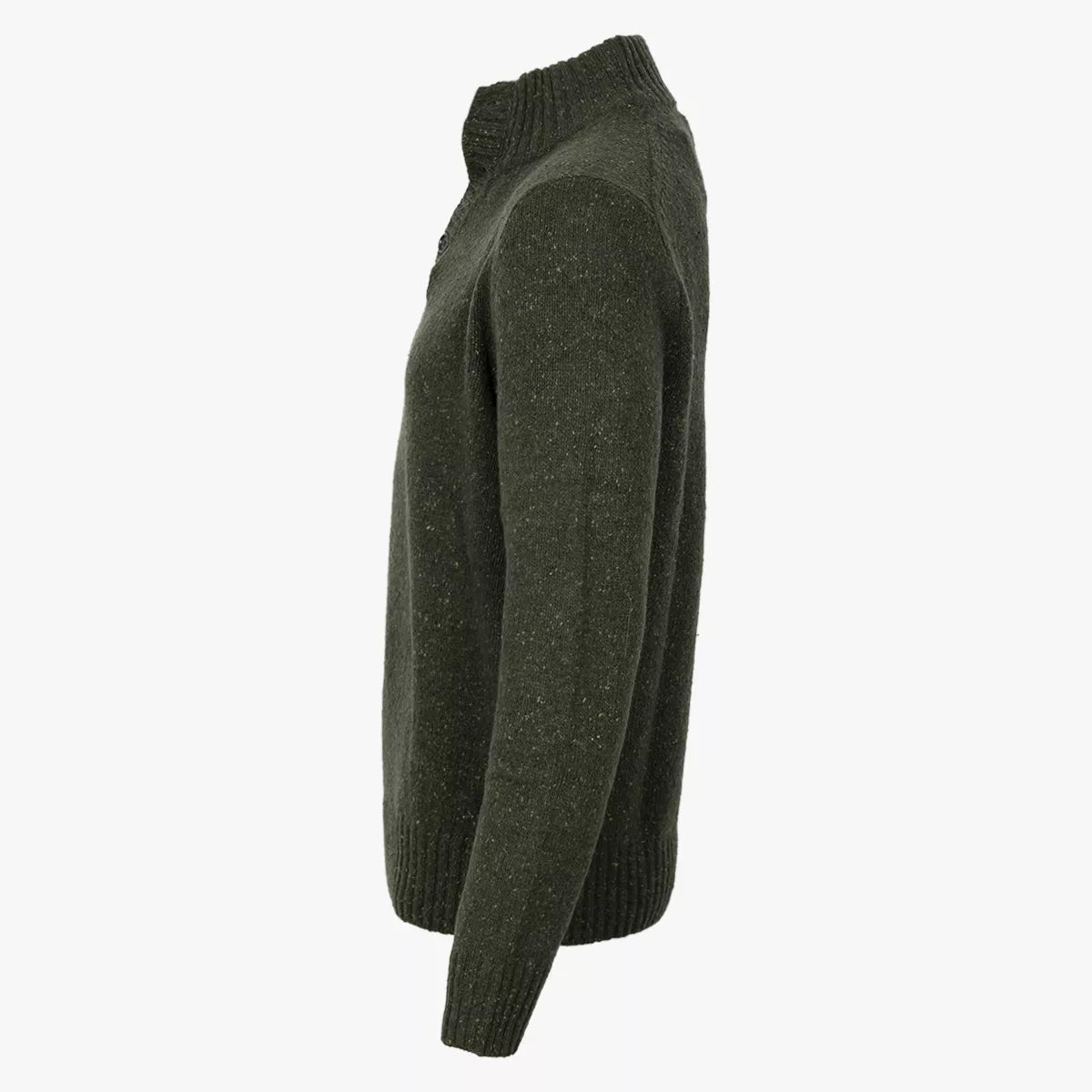 Ralph Lauren Gebreide Trui met Knopen Groen | Mockneck Jumper