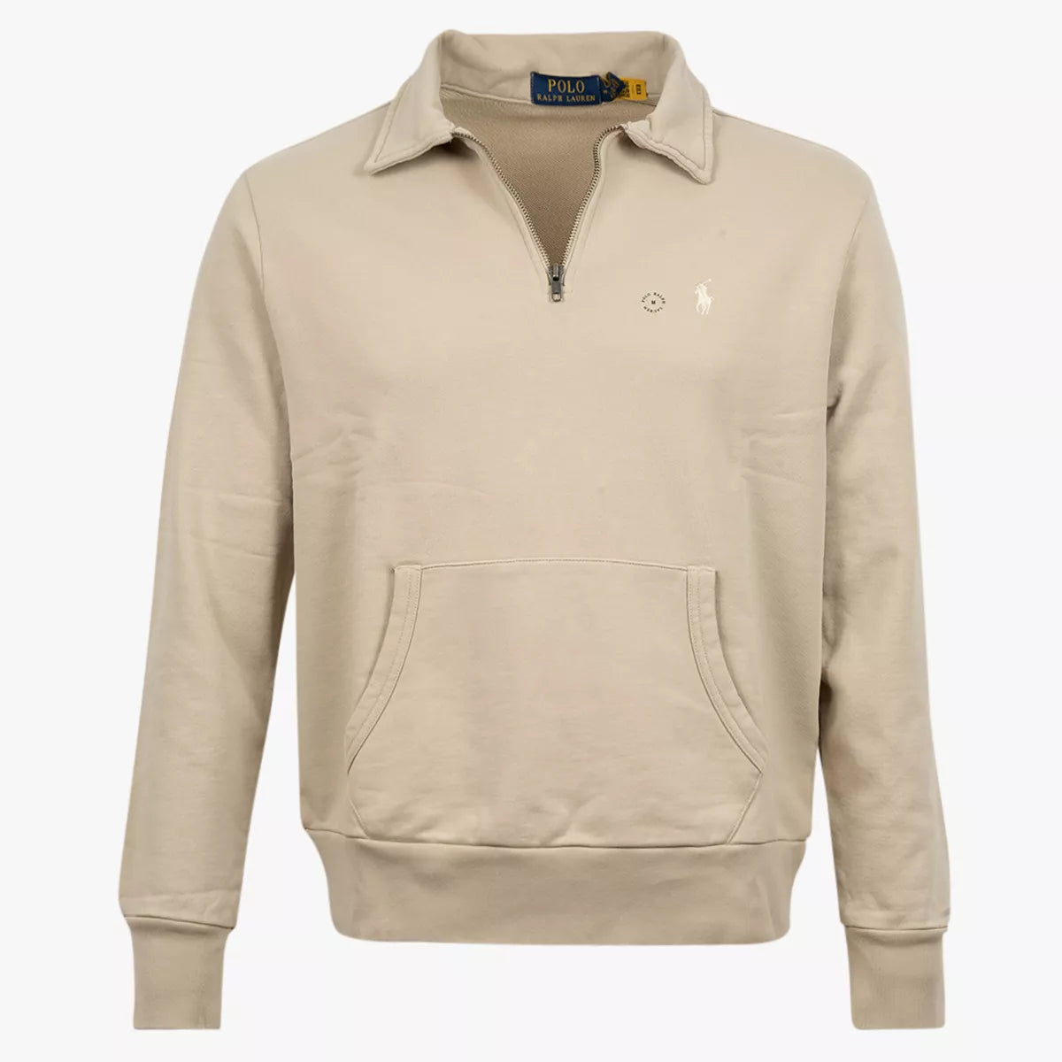 Ralph Lauren Sweater met Rits Beige | Loopback Fleece