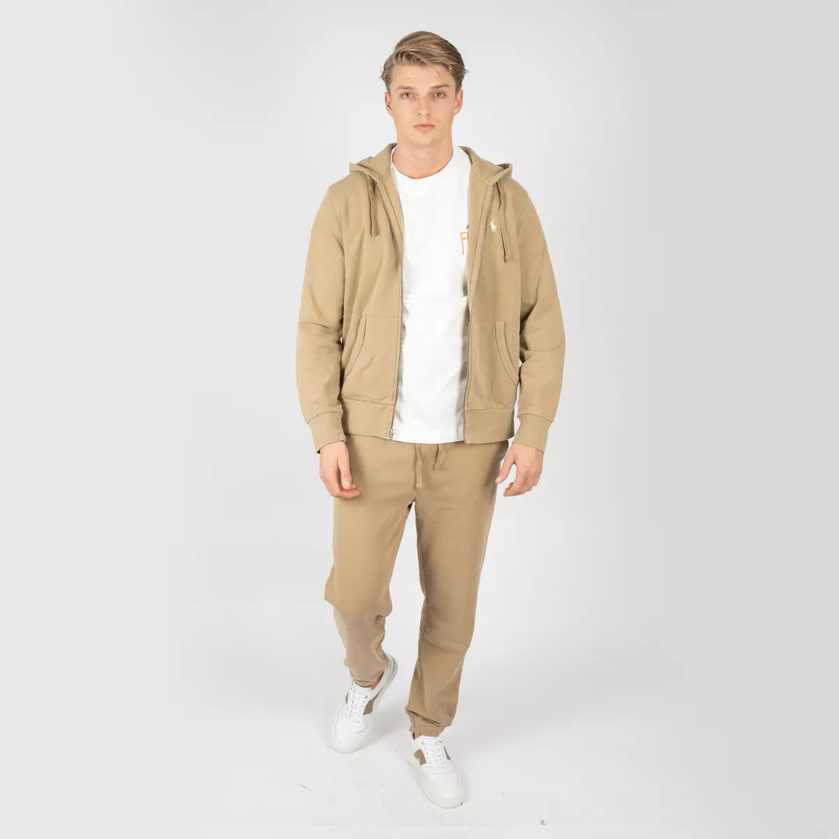 Ralph Lauren Sweatvest Beige | Loopback Fleece