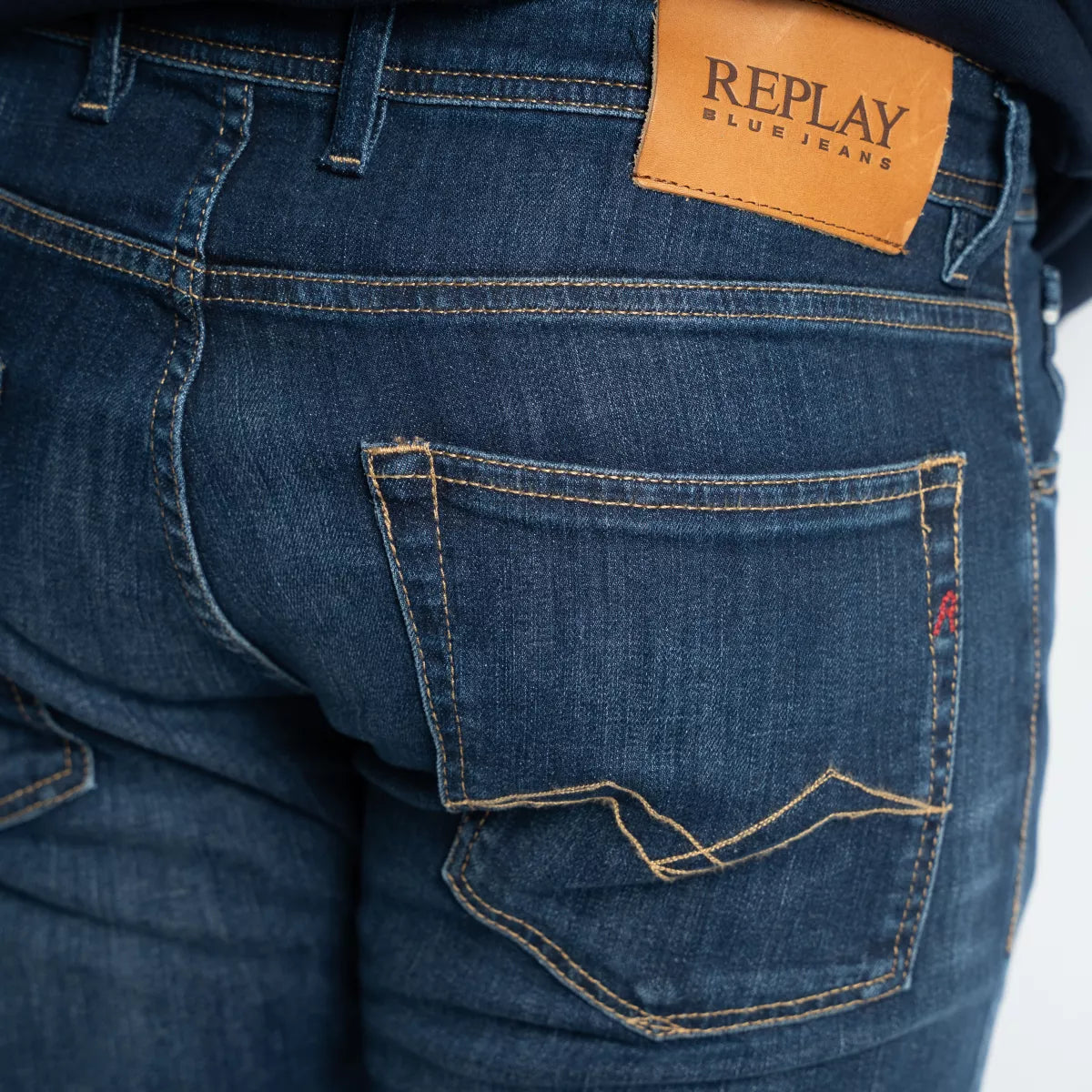 Replay Jeans Donkerblauw | Grover Straight Fit