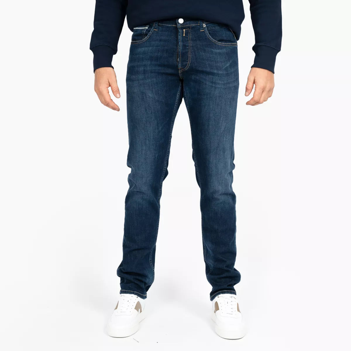 Replay Jeans Donkerblauw | Grover Straight Fit