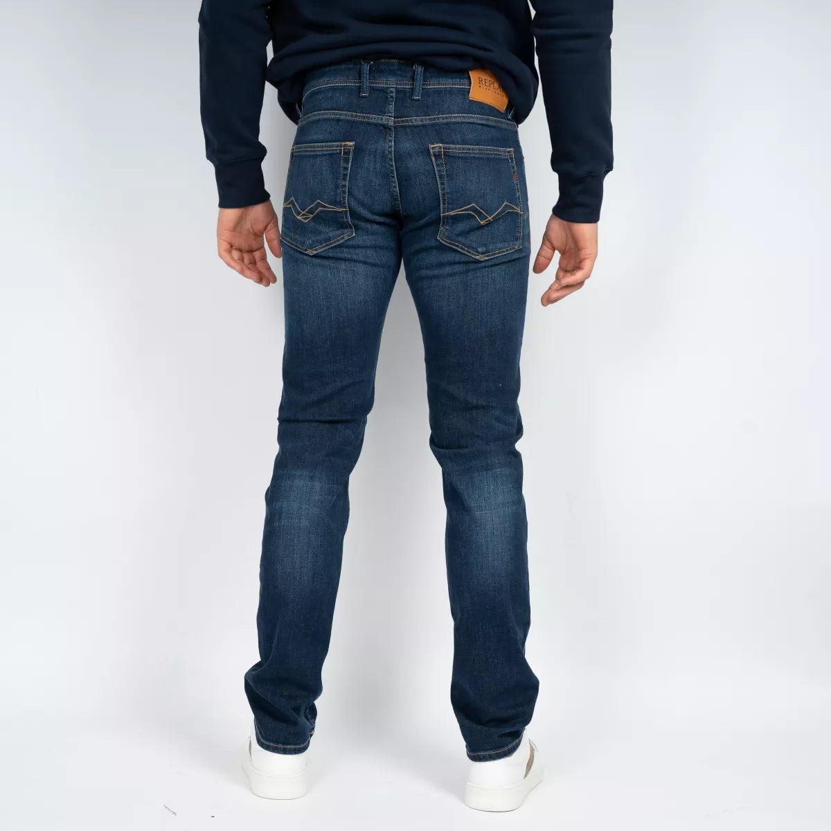 Replay Jeans Donkerblauw | Grover Straight Fit