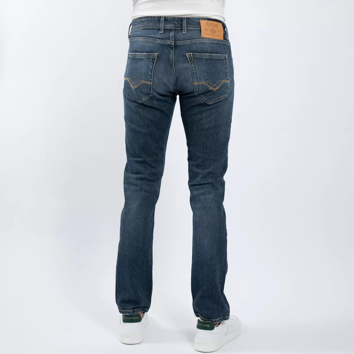 Replay Jeans Donkerblauw | Straight Fit Grover