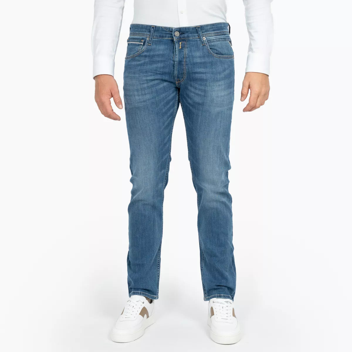 Replay Jeans Middenblauw | Grover Straight Fit