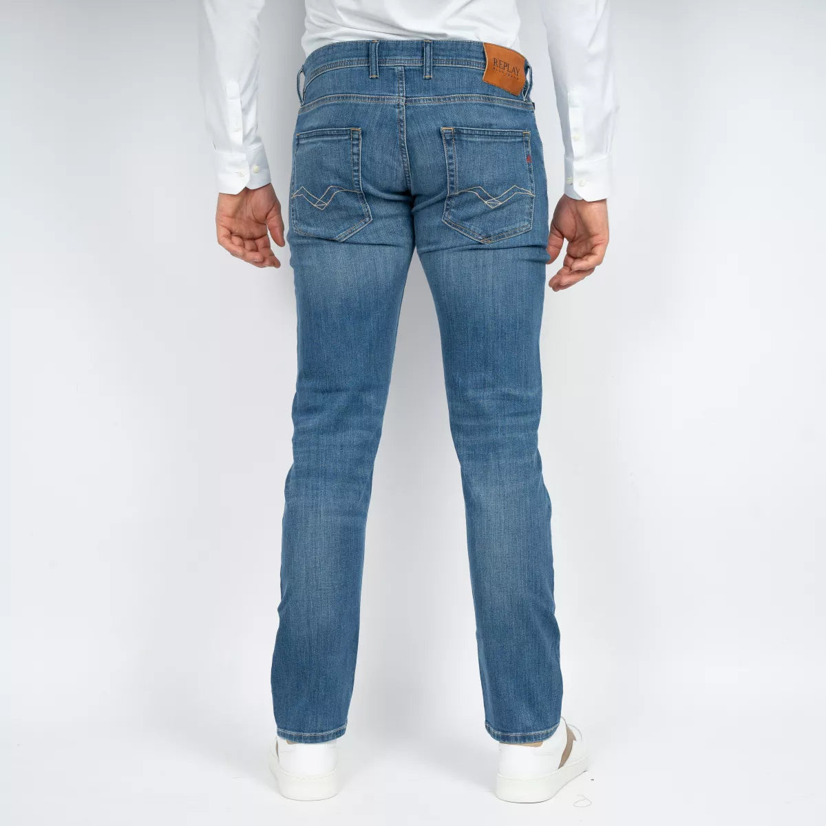 Replay Jeans Middenblauw | Grover Straight Fit