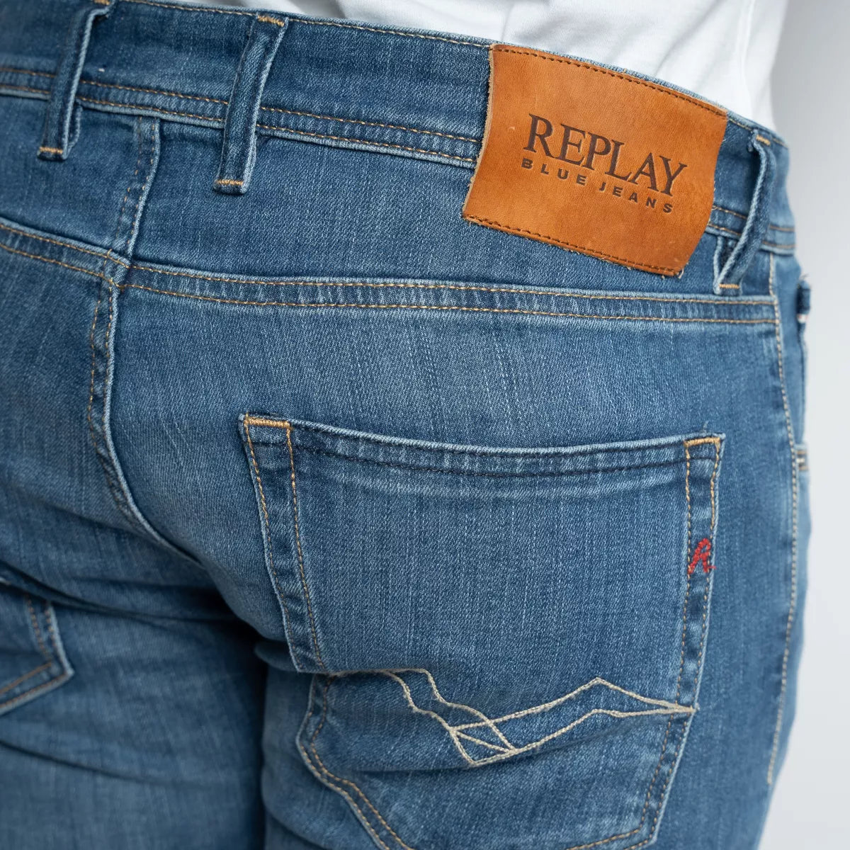 Replay Jeans Middenblauw | Grover Straight Fit