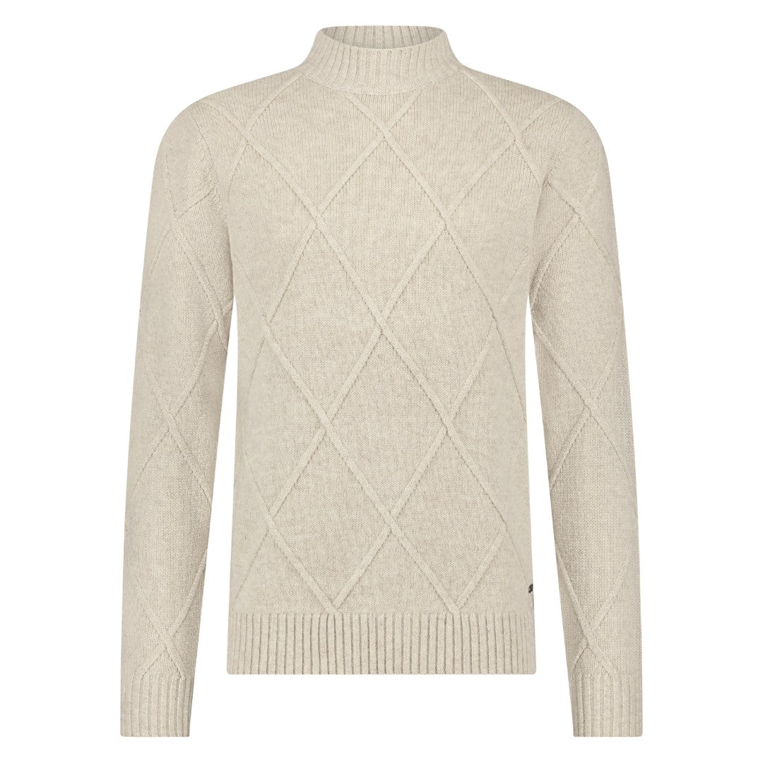 SEVEN DIALS Gebreide Trui met Turtleneck Beige | Adron