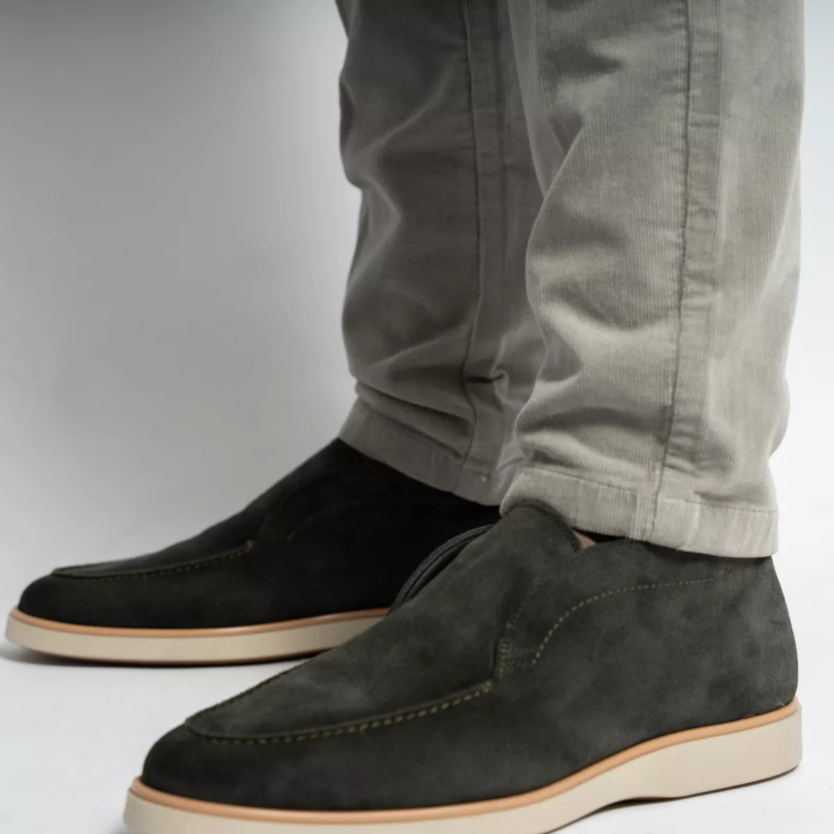 SEVEN DIALS Cargobroek Corduroy Lichtgrijs | Milo