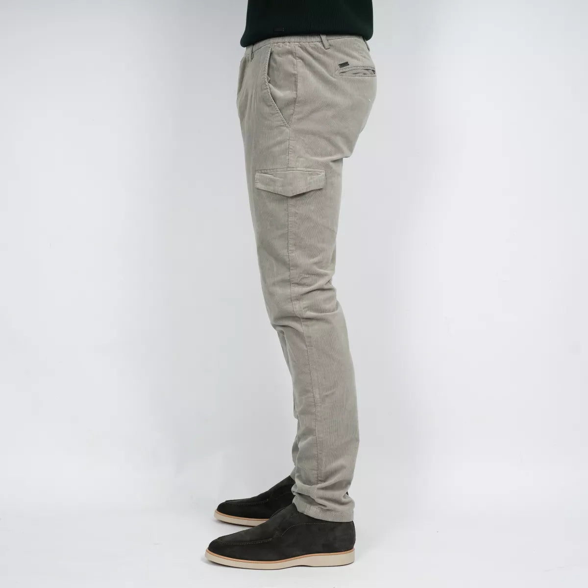 SEVEN DIALS Cargobroek Corduroy Lichtgrijs | Milo