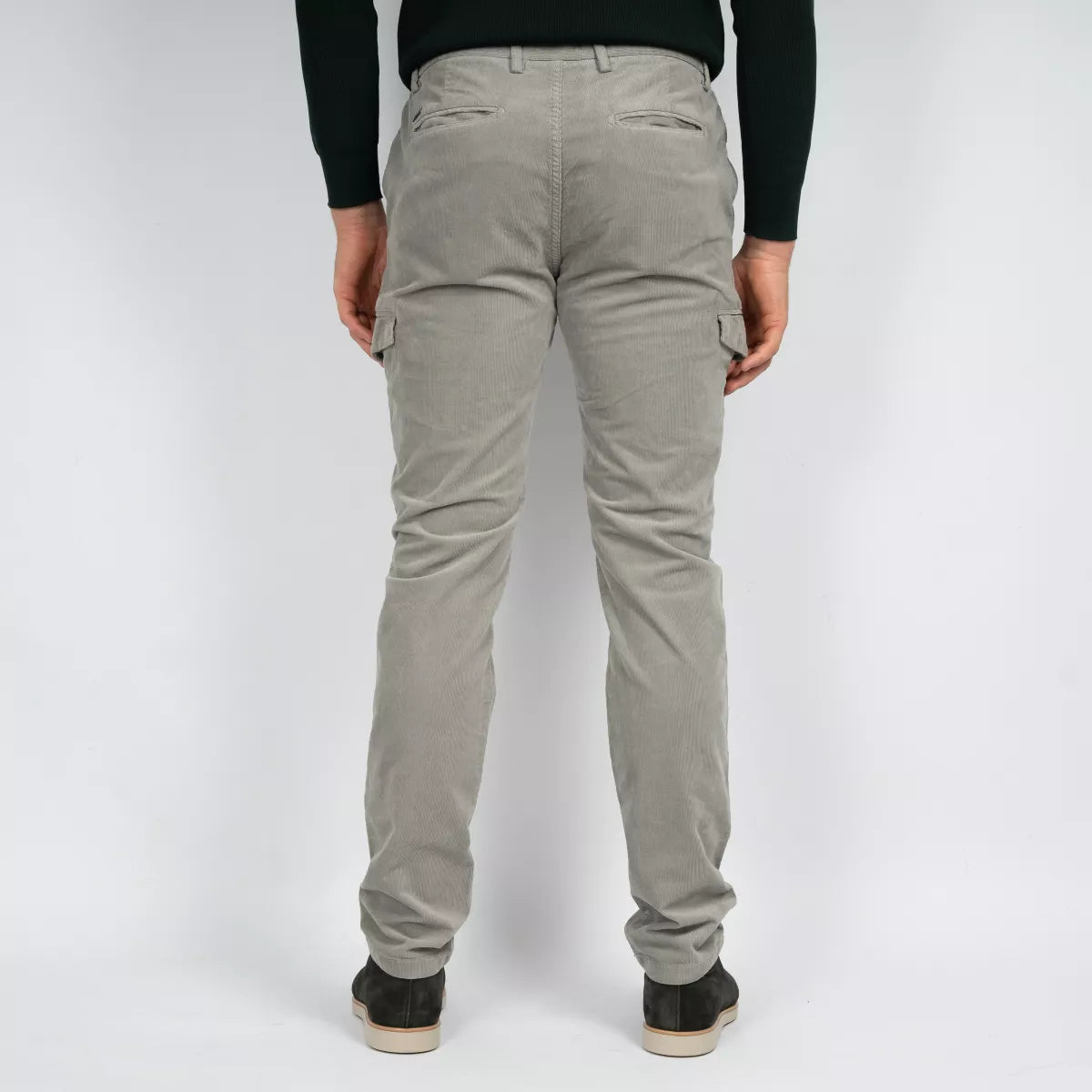 SEVEN DIALS Cargobroek Corduroy Lichtgrijs | Milo