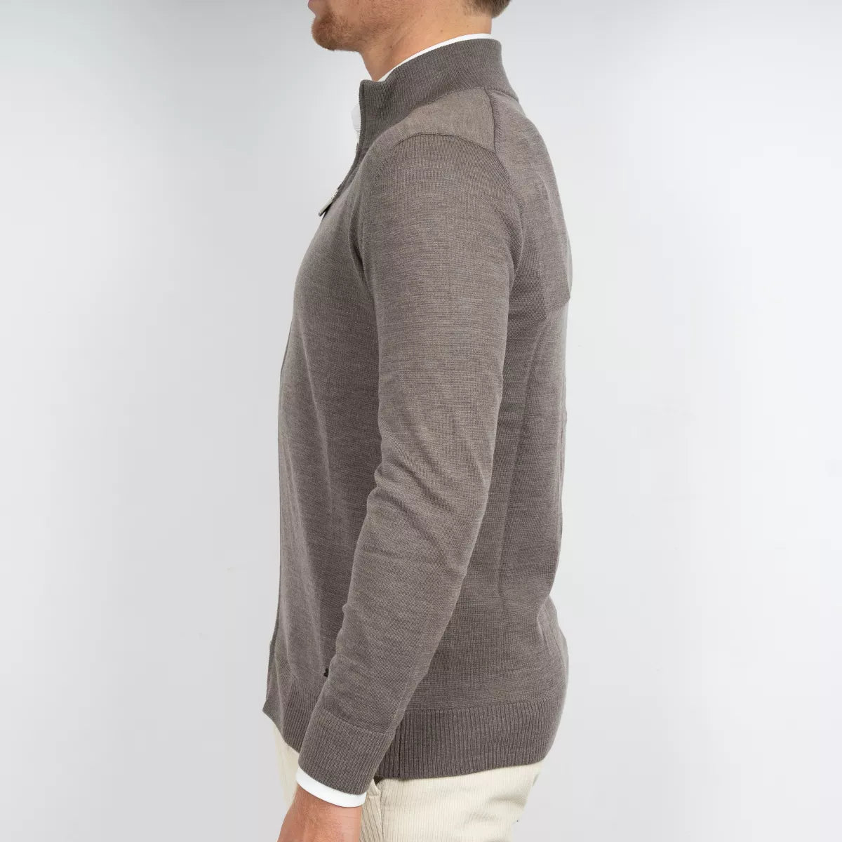 SEVEN DIALS Gebreid Vest Taupe | Paul