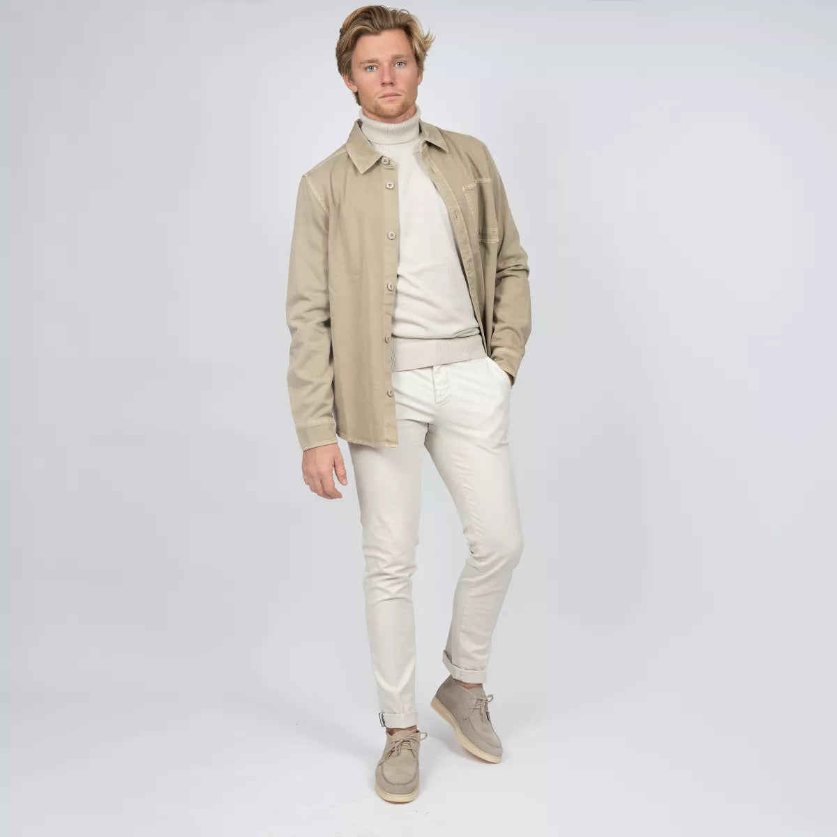 SEVEN DIALS Gebreide Coltrui Beige | Shawn