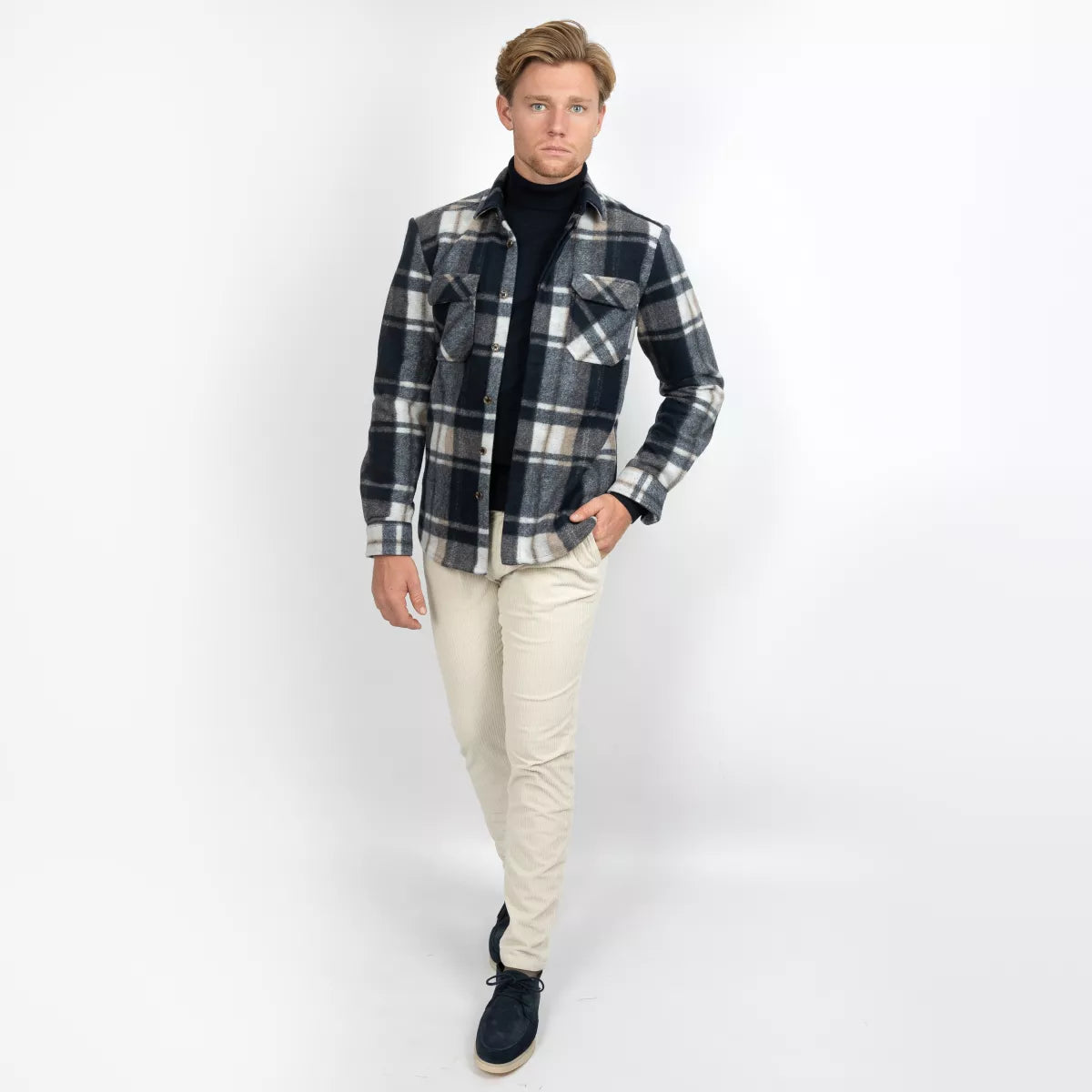 SEVEN DIALS Overshirt Blauw Geruit | Yaris