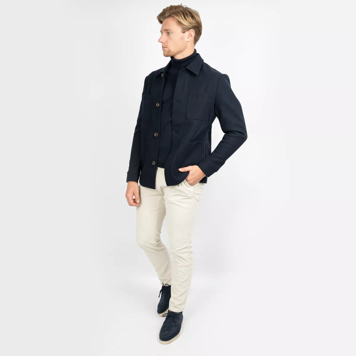 SEVEN DIALS Overshirt Donkerblauw | York