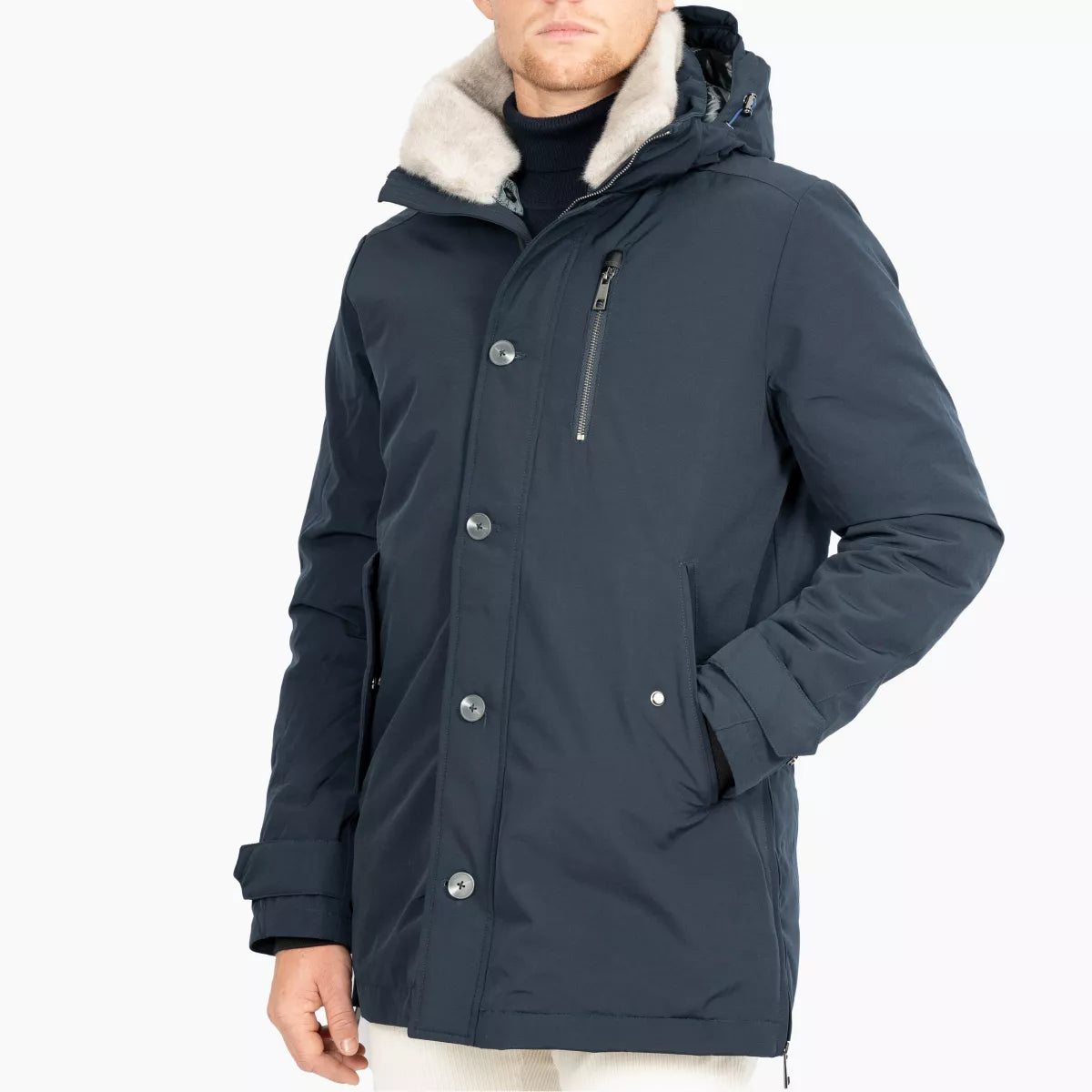 SEVEN DIALS Parka Donkerblauw | Zeke