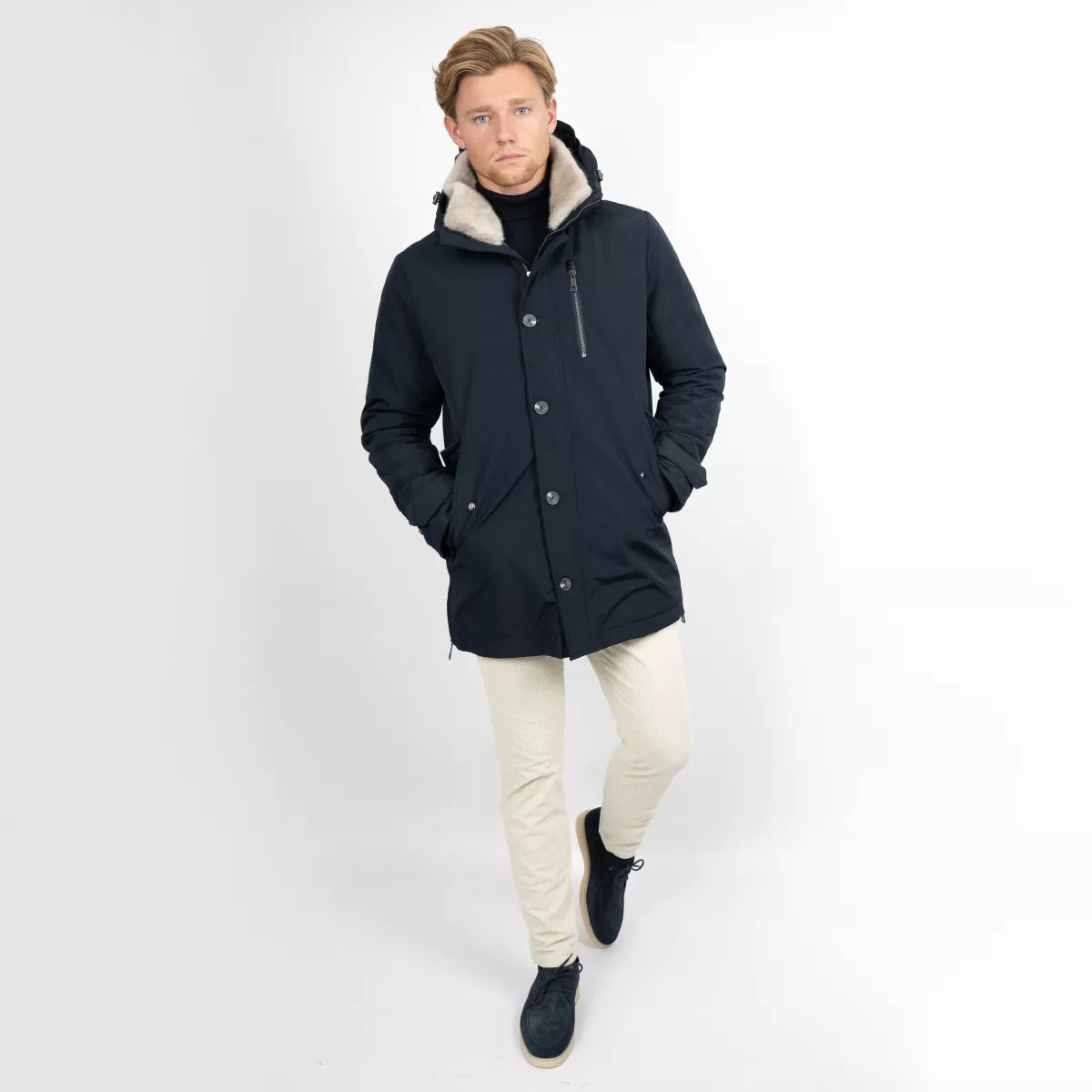 SEVEN DIALS Parka Donkerblauw | Zeke