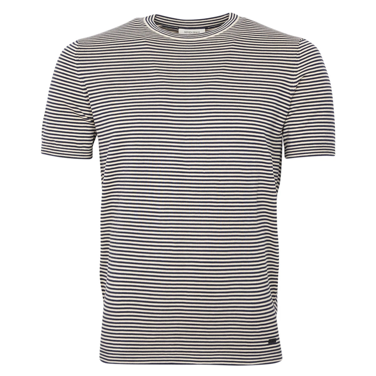 SEVEN DIALS T-shirt BLAUW WIT  | Charsly