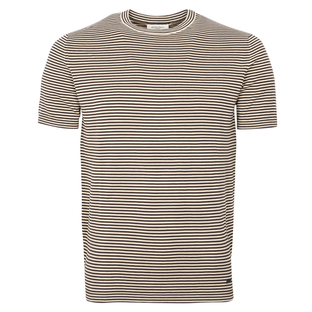 SEVEN DIALS T-shirt bruin wit | Charsly