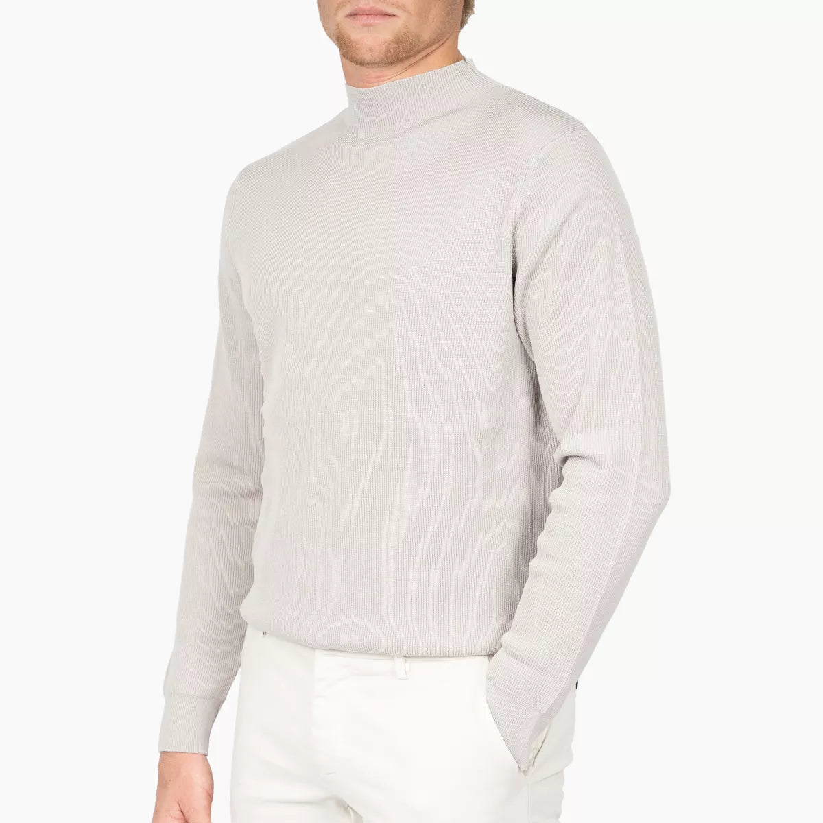 SEVEN DIALS Turtleneck Trui Lichtgrijs | Teon