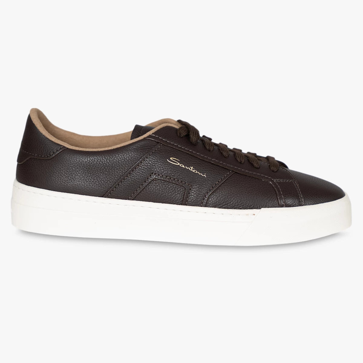 Santoni Sneaker donkerbruin