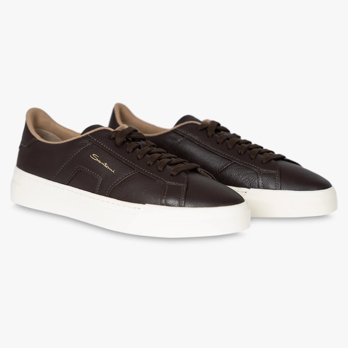 Santoni Sneaker donkerbruin