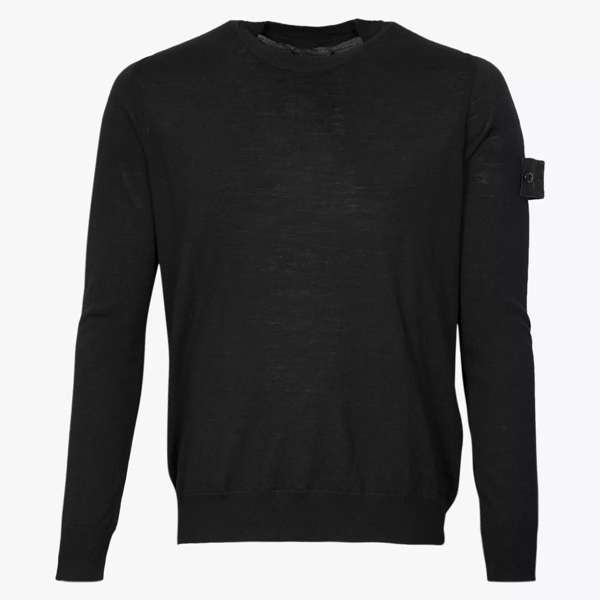 Stone Island Gebreide Crewneck Trui Zwart | Ghost