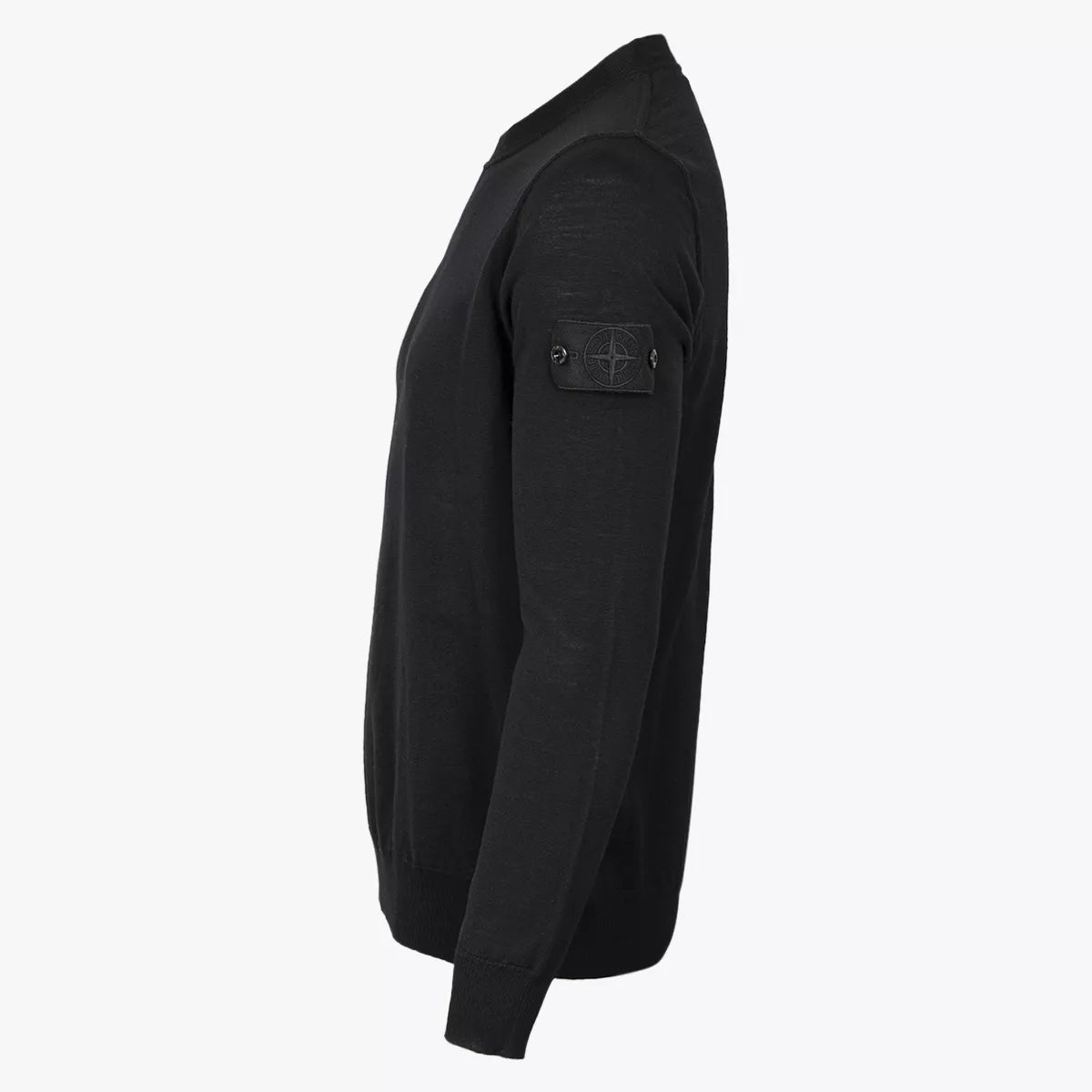 Stone Island Gebreide Crewneck Trui Zwart | Ghost