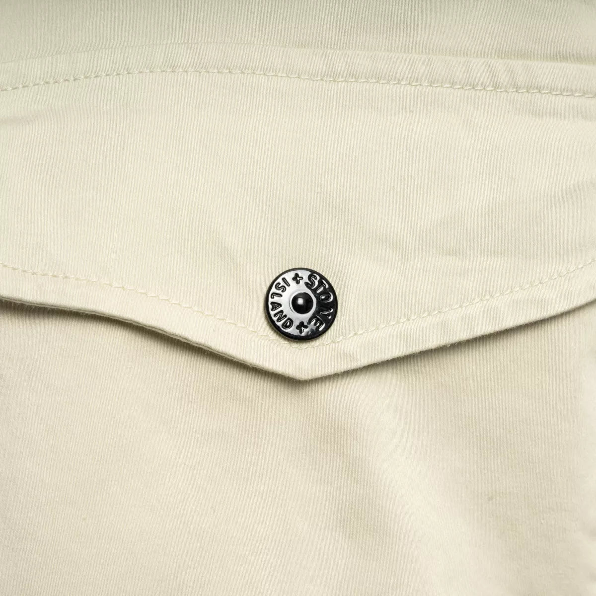 Stone Island Overshirt Zand | Supima Cotton Twill