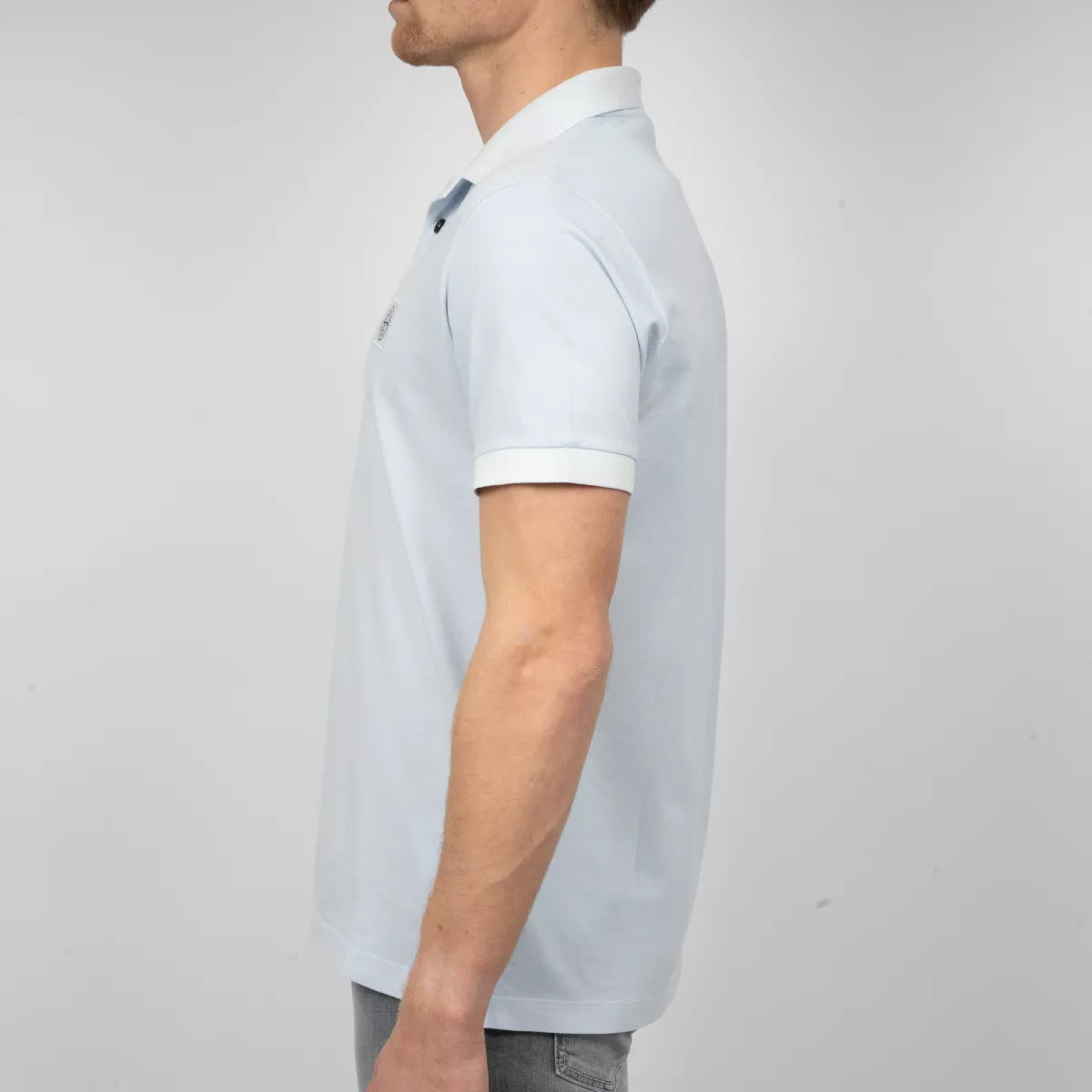 Stone Island Polo Hemelsblauw | Cotton Piqué